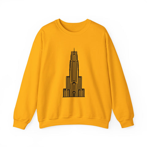 Pitt Cathedral of Learning - Heavy Blend™ Crewneck Sweatshirt Sweatshirt - YinzerShop