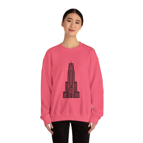 Pitt Cathedral of Learning - Heavy Blend™ Crewneck Sweatshirt Sweatshirt - YinzerShop