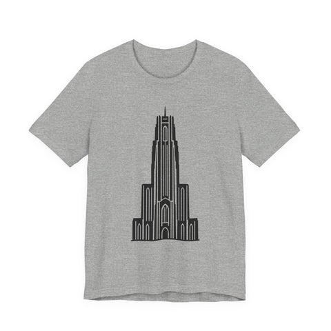 Pitt Cathedral of Learning - Unisex Jersey Short Sleeve Tee T-Shirt - YinzerShop