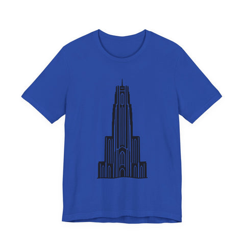 Pitt Cathedral of Learning - Unisex Jersey Short Sleeve Tee T-Shirt - YinzerShop