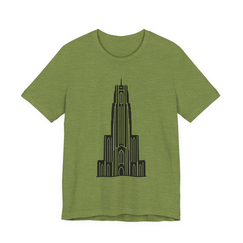 Pitt Cathedral of Learning - Unisex Jersey Short Sleeve Tee T-Shirt - YinzerShop