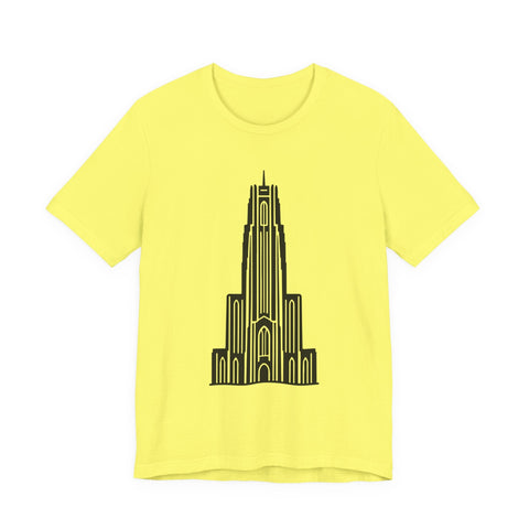 Pitt Cathedral of Learning - Unisex Jersey Short Sleeve Tee T-Shirt - YinzerShop