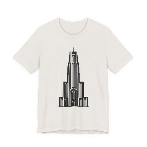 Pitt Cathedral of Learning - Unisex Jersey Short Sleeve Tee T-Shirt - YinzerShop
