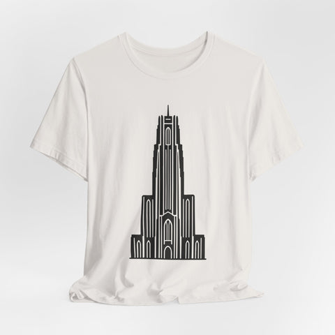 Pitt Cathedral of Learning - Unisex Jersey Short Sleeve Tee T-Shirt - YinzerShop