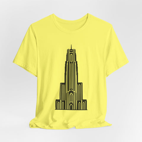 Pitt Cathedral of Learning - Unisex Jersey Short Sleeve Tee T-Shirt - YinzerShop