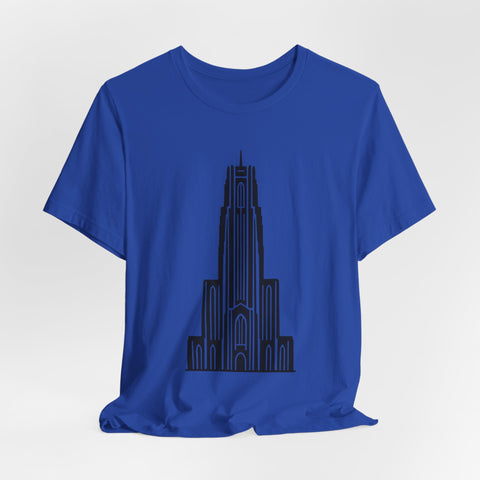 Pitt Cathedral of Learning - Unisex Jersey Short Sleeve Tee T-Shirt - YinzerShop