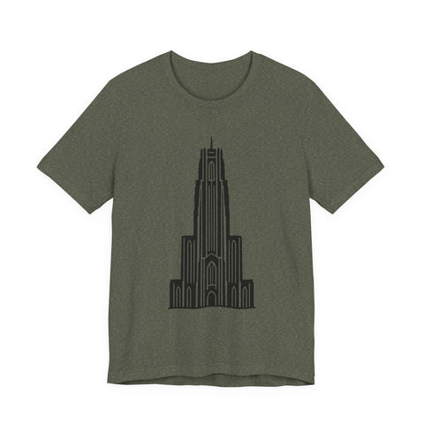 Pitt Cathedral of Learning - Unisex Jersey Short Sleeve Tee T-Shirt - YinzerShop