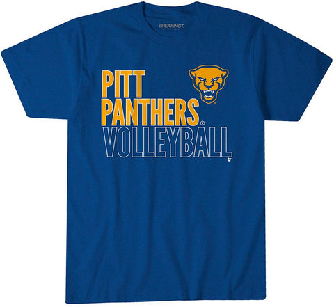 Pitt Volleyball: Text Logo Overlay Pittsburgh Panthers-College Other - YinzerShop