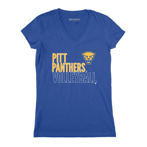 Pitt Volleyball: Text Logo Overlay Pittsburgh Panthers-College Other - YinzerShop