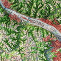 Pittsburgh 1960 Map – Vintage Pittsburgh Print | Shaded Relief Map Art Poster Vintage Relief - YinzerShop