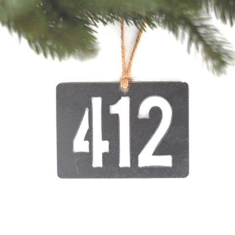 Pittsburgh, PA 412 Area Code Ornament