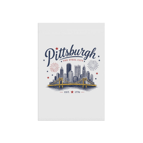 Pittsburgh 4th of July Garden Flag – The Steel City Banner (Est. 1776) Home Decor - YinzerShop