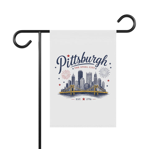 Pittsburgh 4th of July Garden Flag – The Steel City Banner (Est. 1776) Home Decor - YinzerShop