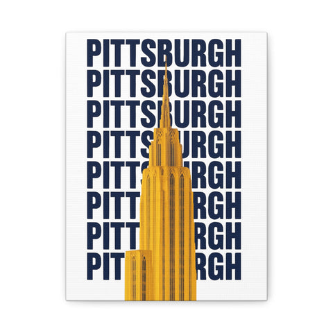 Pittsburgh Art Deco Canvas — Modern Minimalist City Print Canvas - YinzerShop