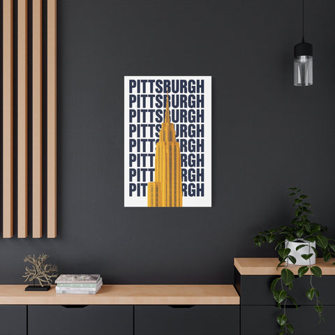 Pittsburgh Art Deco Canvas — Modern Minimalist City Print Canvas - YinzerShop
