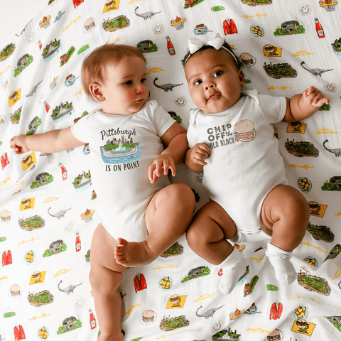 Pittsburgh Baby Onesie - Soft Cotton Infant Bodysuit | Adorable Baby Shower Gift Clothing - YinzerShop