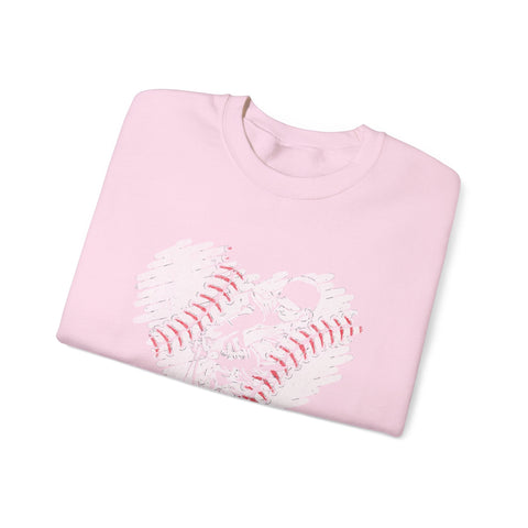 Pittsburgh Baseball Heart - Heavy Blend™ Crewneck Sweatshirt Sweatshirt - YinzerShop