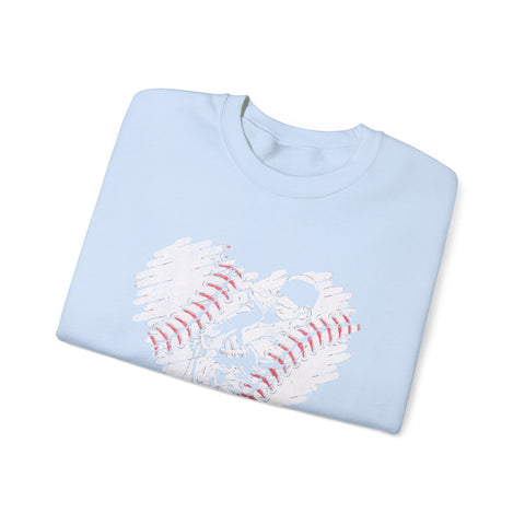 Pittsburgh Baseball Heart - Heavy Blend™ Crewneck Sweatshirt Sweatshirt - YinzerShop