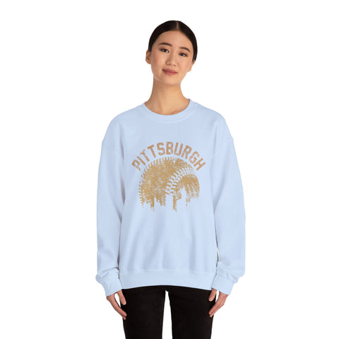 Pittsburgh Baseball Skyline - Heavy Blend™ Crewneck Sweatshirt Sweatshirt - YinzerShop