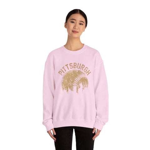 Pittsburgh Baseball Skyline - Heavy Blend™ Crewneck Sweatshirt Sweatshirt - YinzerShop