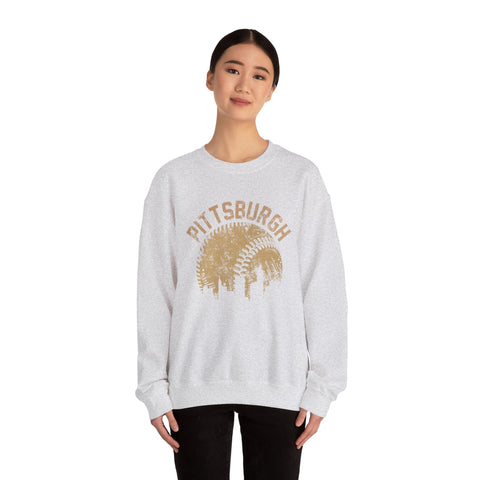 Pittsburgh Baseball Skyline - Heavy Blend™ Crewneck Sweatshirt Sweatshirt - YinzerShop