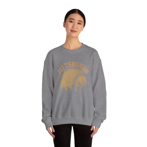 Pittsburgh Baseball Skyline - Heavy Blend™ Crewneck Sweatshirt Sweatshirt - YinzerShop