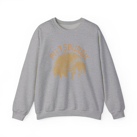 Pittsburgh Baseball Skyline - Heavy Blend™ Crewneck Sweatshirt Sweatshirt - YinzerShop
