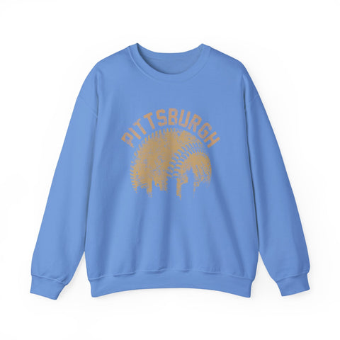 Pittsburgh Baseball Skyline - Heavy Blend™ Crewneck Sweatshirt Sweatshirt - YinzerShop