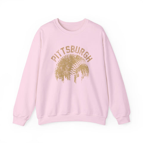 Pittsburgh Baseball Skyline - Heavy Blend™ Crewneck Sweatshirt Sweatshirt - YinzerShop