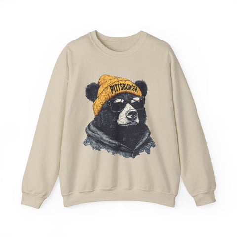Pittsburgh Bear - Heavy Blend™ Crewneck Sweatshirt Sweatshirt - YinzerShop