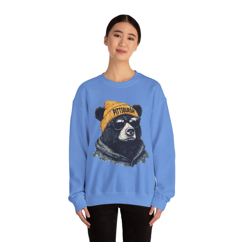 Pittsburgh Bear - Heavy Blend™ Crewneck Sweatshirt Sweatshirt - YinzerShop