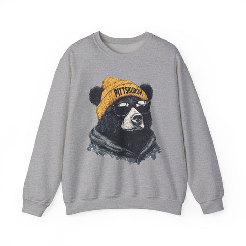 Pittsburgh Bear - Heavy Blend™ Crewneck Sweatshirt Sweatshirt - YinzerShop
