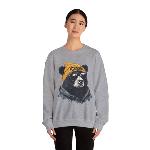 Pittsburgh Bear - Heavy Blend™ Crewneck Sweatshirt Sweatshirt - YinzerShop