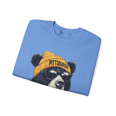 Pittsburgh Bear - Heavy Blend™ Crewneck Sweatshirt Sweatshirt - YinzerShop