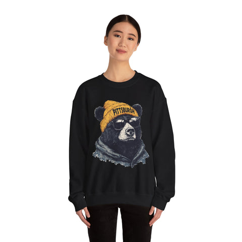 Pittsburgh Bear - Heavy Blend™ Crewneck Sweatshirt Sweatshirt - YinzerShop