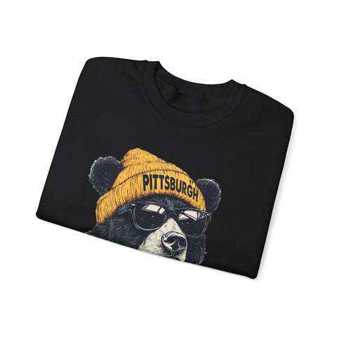 Pittsburgh Bear - Heavy Blend™ Crewneck Sweatshirt Sweatshirt - YinzerShop