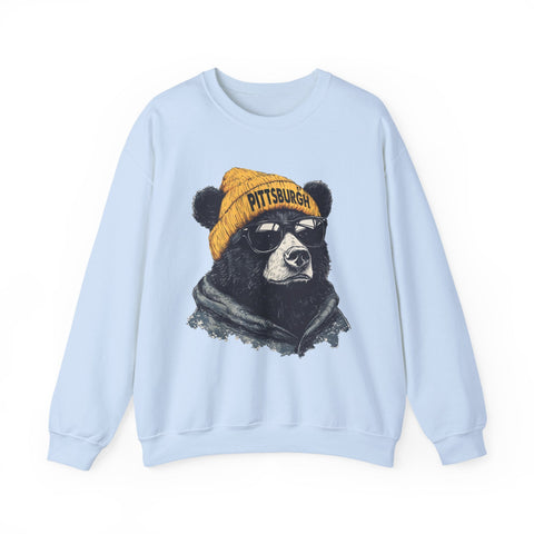 Pittsburgh Bear - Heavy Blend™ Crewneck Sweatshirt Sweatshirt - YinzerShop