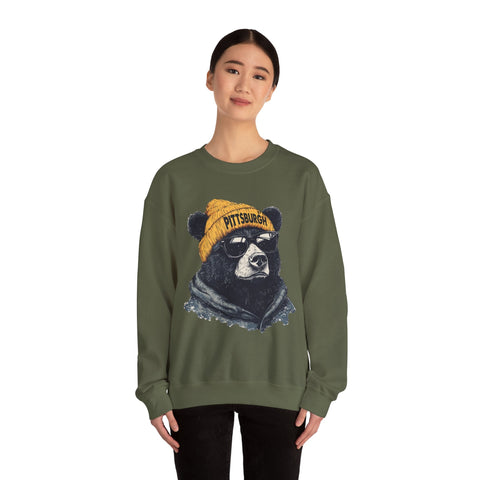 Pittsburgh Bear - Heavy Blend™ Crewneck Sweatshirt Sweatshirt - YinzerShop