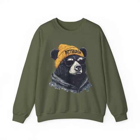 Pittsburgh Bear - Heavy Blend™ Crewneck Sweatshirt Sweatshirt - YinzerShop