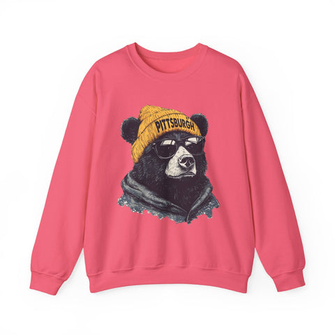 Pittsburgh Bear - Heavy Blend™ Crewneck Sweatshirt Sweatshirt - YinzerShop