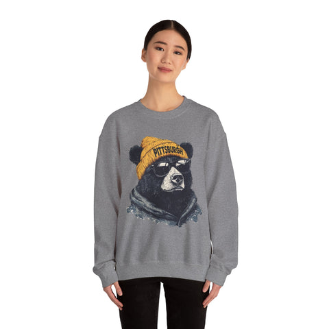 Pittsburgh Bear - Heavy Blend™ Crewneck Sweatshirt Sweatshirt - YinzerShop