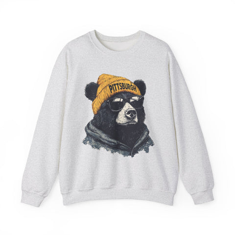 Pittsburgh Bear - Heavy Blend™ Crewneck Sweatshirt Sweatshirt - YinzerShop