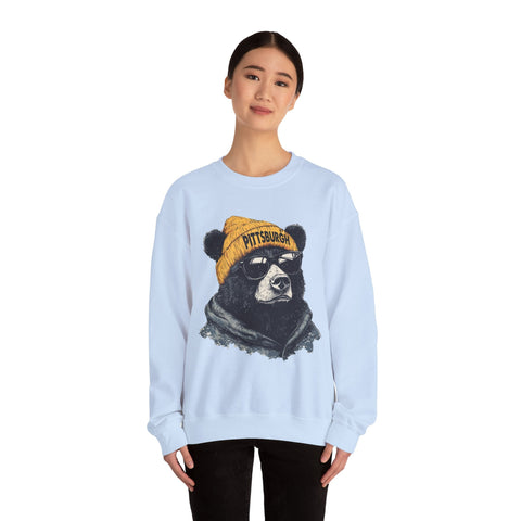 Pittsburgh Bear - Heavy Blend™ Crewneck Sweatshirt Sweatshirt - YinzerShop