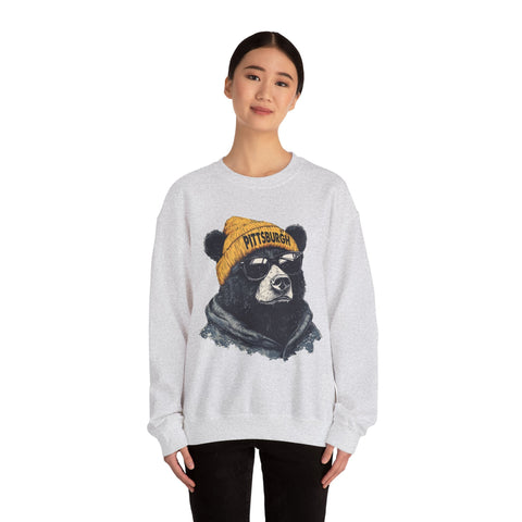 Pittsburgh Bear - Heavy Blend™ Crewneck Sweatshirt Sweatshirt - YinzerShop