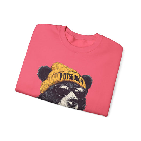Pittsburgh Bear - Heavy Blend™ Crewneck Sweatshirt Sweatshirt - YinzerShop