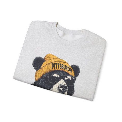 Pittsburgh Bear - Heavy Blend™ Crewneck Sweatshirt Sweatshirt - YinzerShop