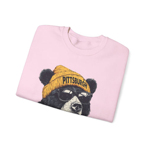 Pittsburgh Bear - Heavy Blend™ Crewneck Sweatshirt Sweatshirt - YinzerShop