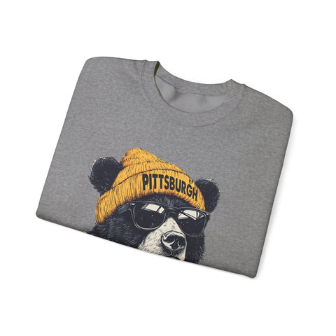 Pittsburgh Bear - Heavy Blend™ Crewneck Sweatshirt Sweatshirt - YinzerShop