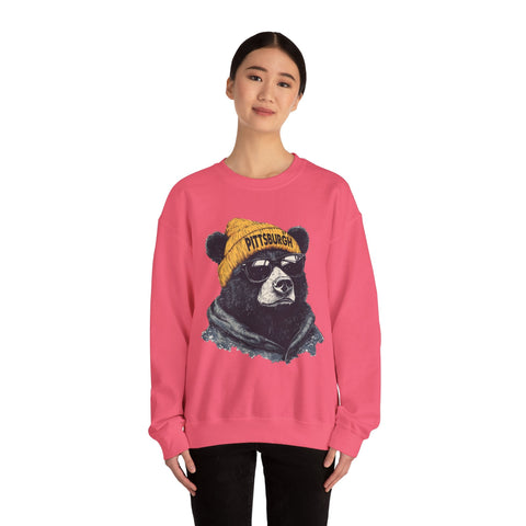 Pittsburgh Bear - Heavy Blend™ Crewneck Sweatshirt Sweatshirt - YinzerShop