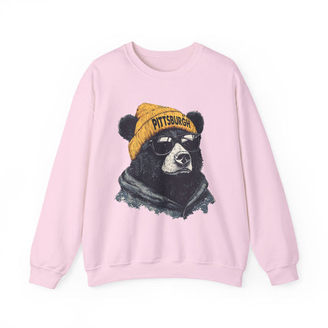 Pittsburgh Bear - Heavy Blend™ Crewneck Sweatshirt Sweatshirt - YinzerShop